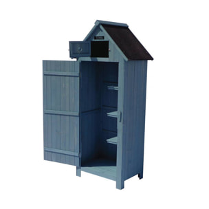 Armoire de jardin "Cabanon" - 77 x 54.5 x 179 cm - Bleu ciel