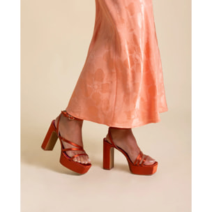 Sandalias de mujer con tacón y plataforma