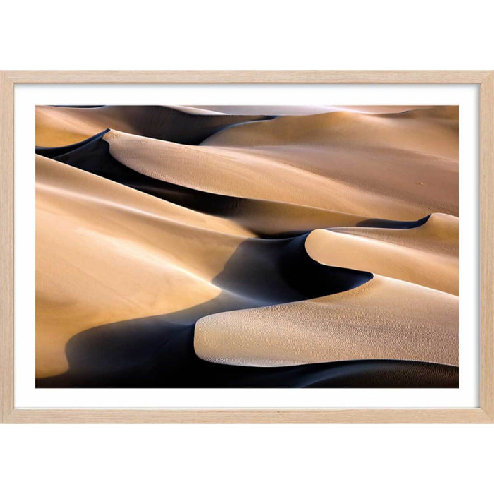 Affiche Vagues de sable Affiche sous cadre bois