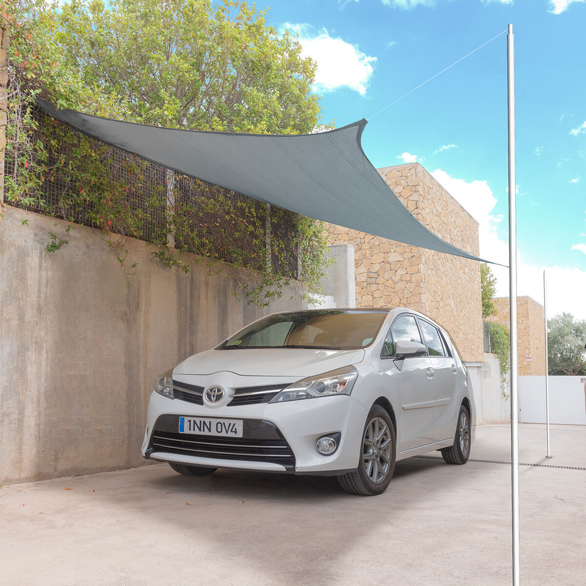 Toldo Vela de Sombra Rectangular Reshad InnovaGoods 3 x 4 m - Gris
