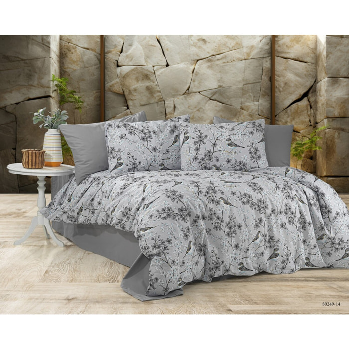 Parure housse de couette et taie(s) oreiller 100% Coton