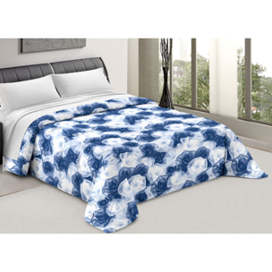 Trapunta Invernale 300gr Made in Italy Piumone Clado Linea Scaldanotti Disegno Dafne Blu
