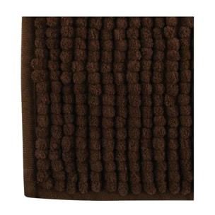 Tapis de bain Microfibre CHENILLE 60x90cm Marron Chocolat MSV