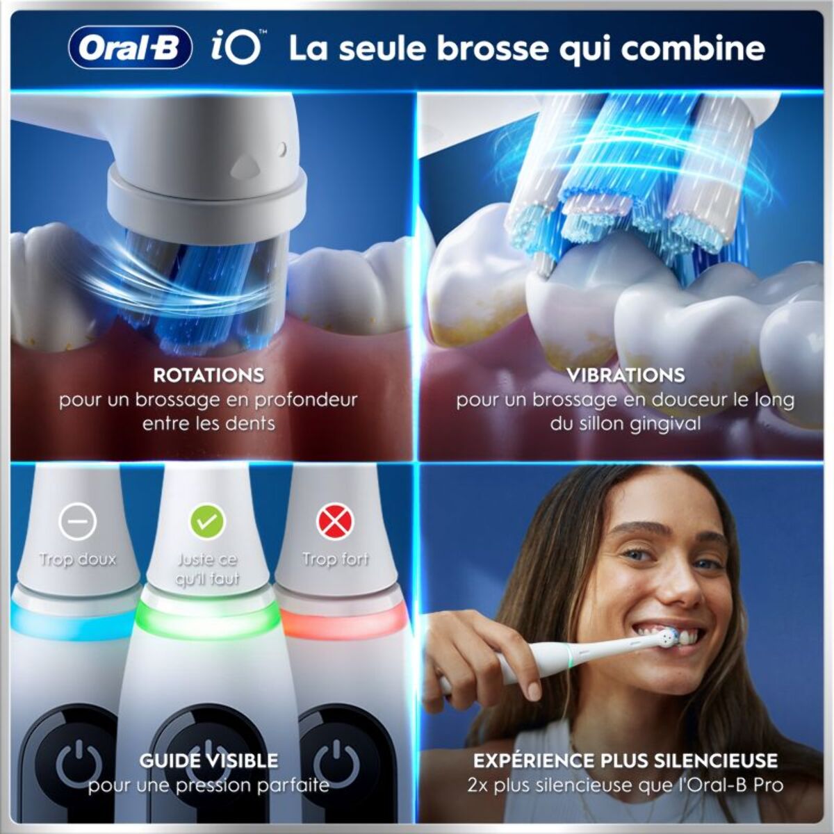 Brosse à dents électrique ORAL-B iO6 Series White Luxe Edition