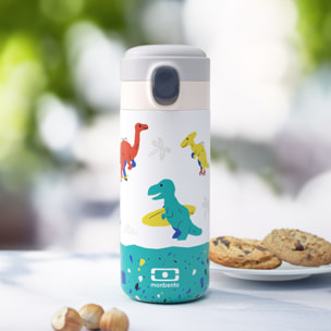 Gourde isotherme à bec verseur Pop 360ml Bleu Dino