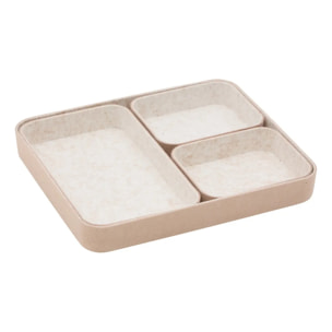 4 organiseurs bas Feltia rectangulaires 27x32cm gris
