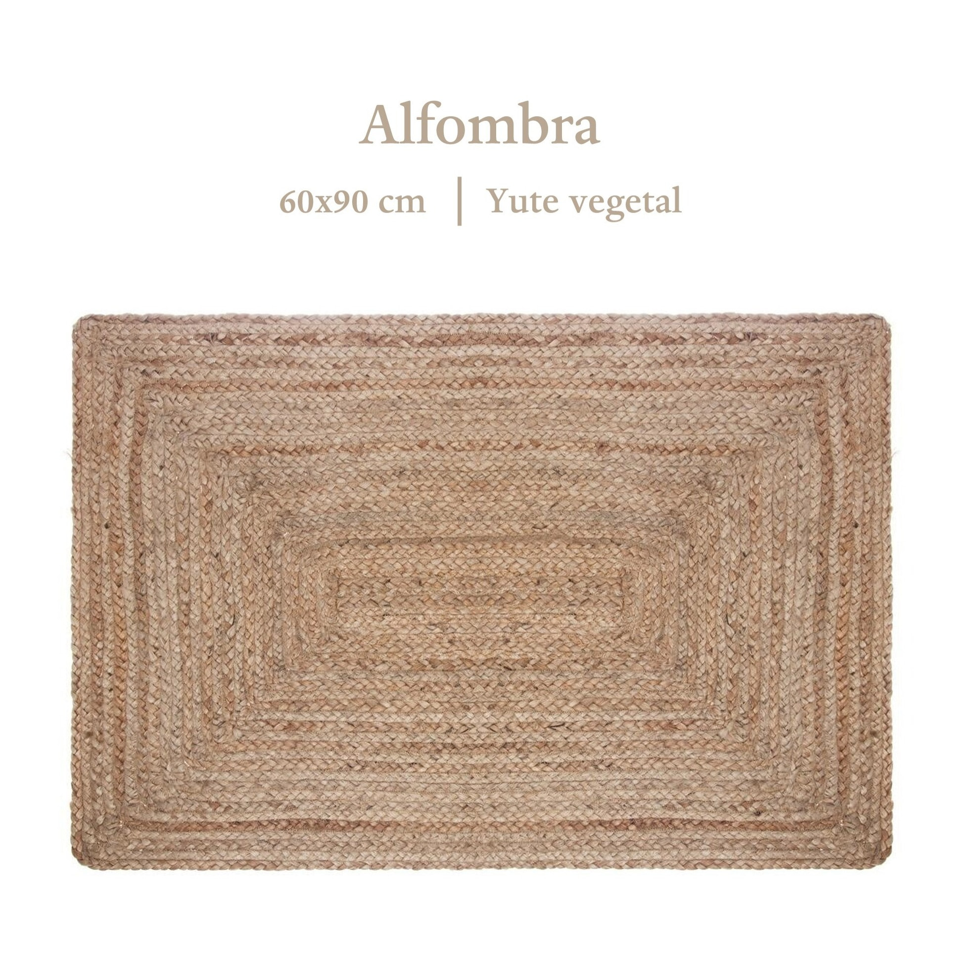 Alfombra de yute natural 60x90 cm scalpers home