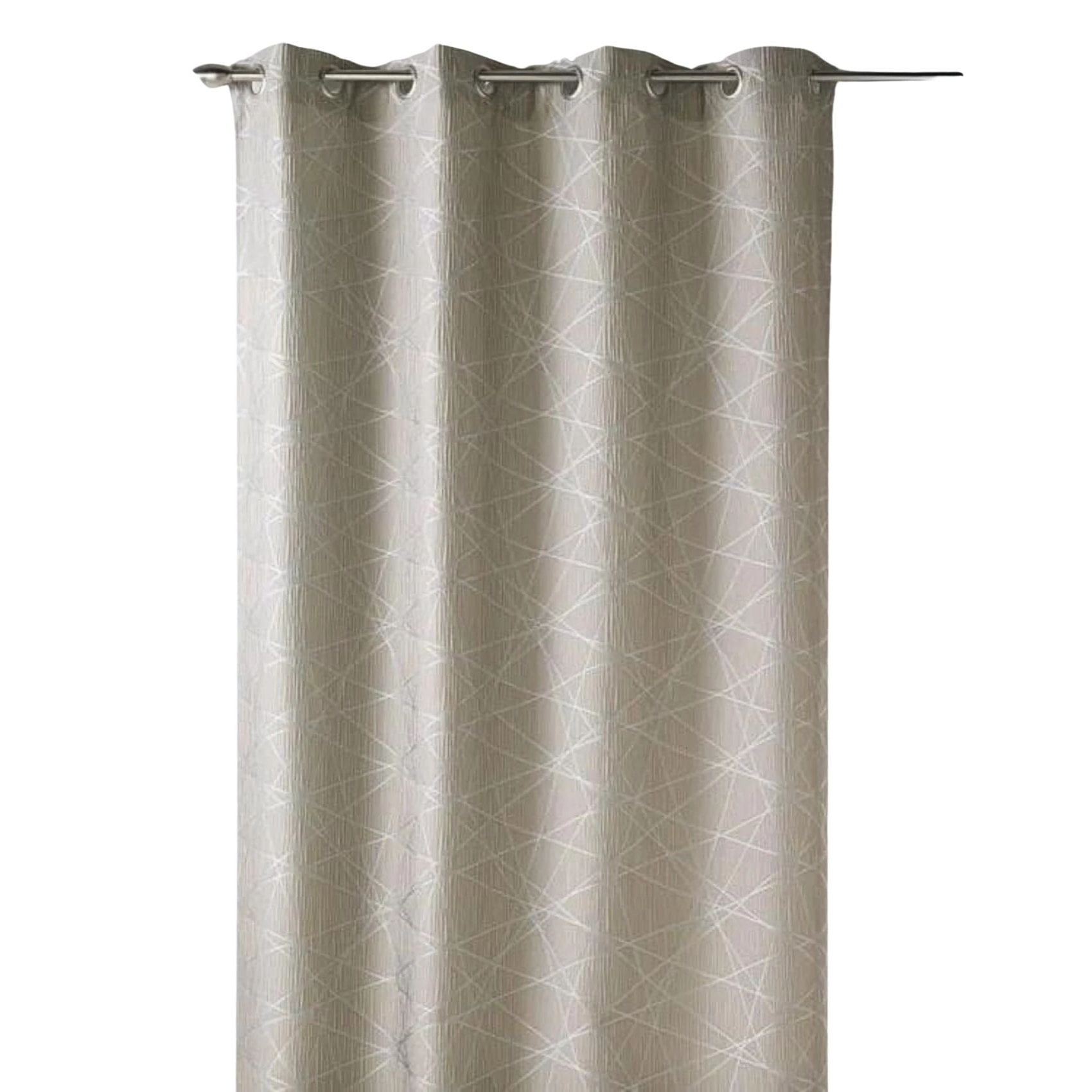 Rideau en Jacquard à Imprimés Design - Beige