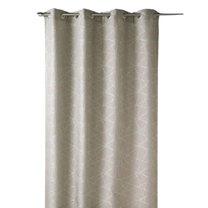 Rideau en Jacquard à Imprimés Design - Beige