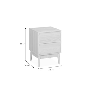 Lot de 2 tables de chevet décor bois. deux tiroirs