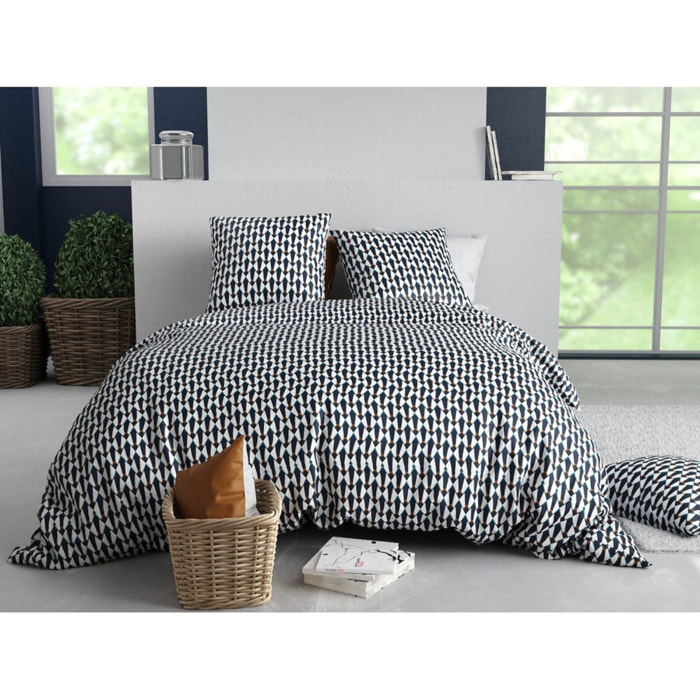 Parure housse de couette coton multicolore