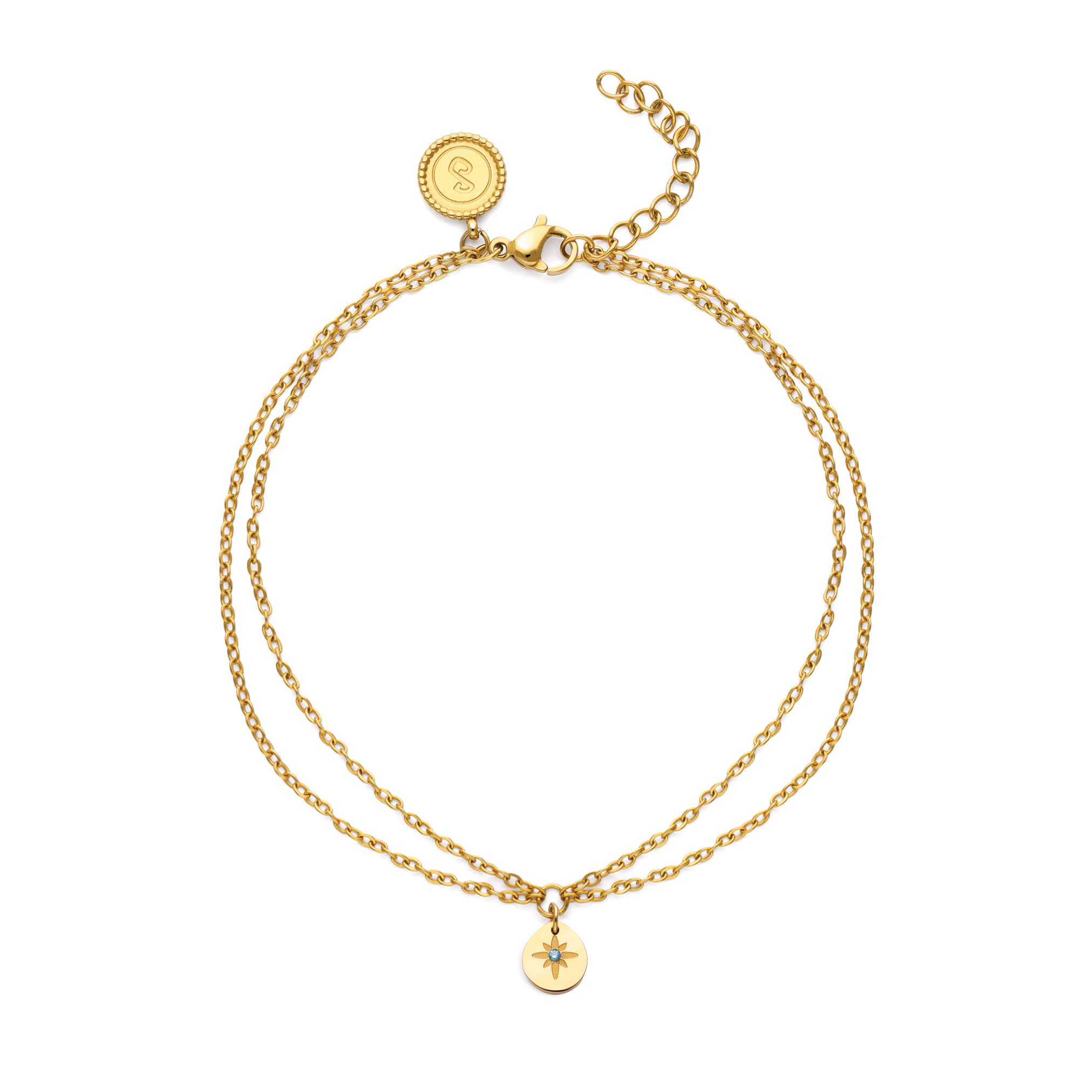 Cavigliera Boho Polar Star Acciao Placcato Oro