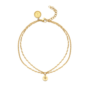 Cavigliera Boho Polar Star Acciao Placcato Oro