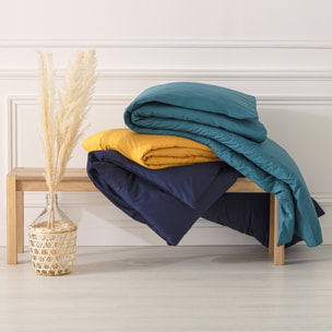 Housse de couette en coton - bleu encre 140x200 cm