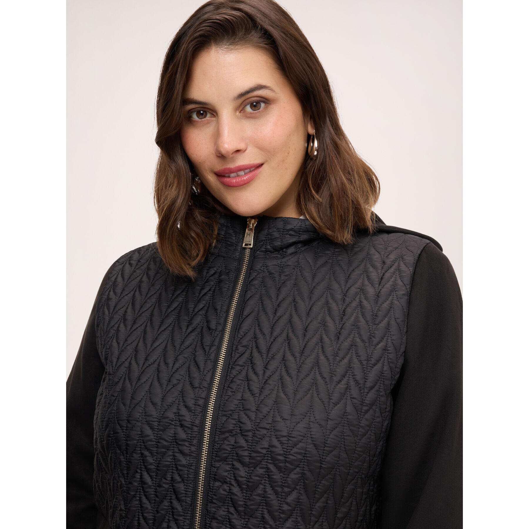 Fiorella Rubino - Giacca bimaterica soft touch - Nero