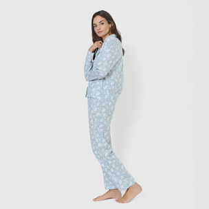 Pigiama in cotone azzurro
