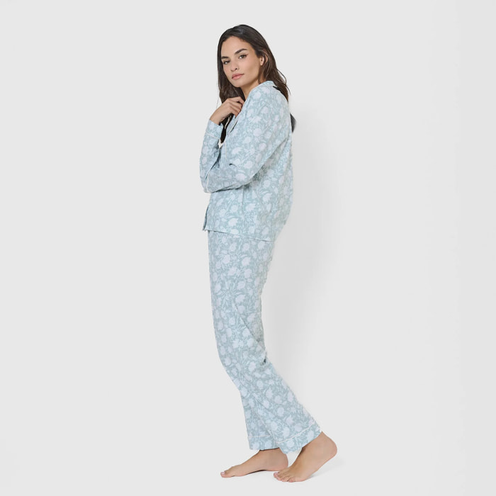 Pigiama in cotone azzurro