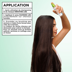 Garnier Fructis Diamond Liss Spray lissant brillance diamant enrichie en kératine végétale et huile d'argan 150ml