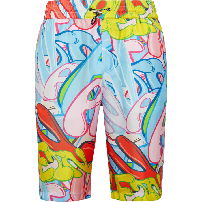 PHILIPP PLEIN Shorts BOMBING GRAFFITI