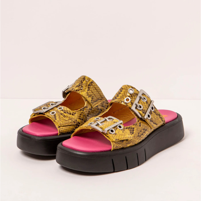Sandalias 1858 SNAKE LIMON/ MALAGA color Limon