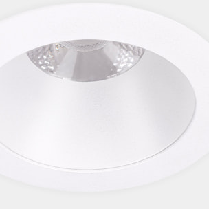 LedsC4 Downlight LED 14.3W Regulable DALI-2/PUSH, Luz Cálida 3000K, 1414 Lúmenes, IP20/IP54, Diseño Minimalista Blanco, Iluminación Interior y Exterior