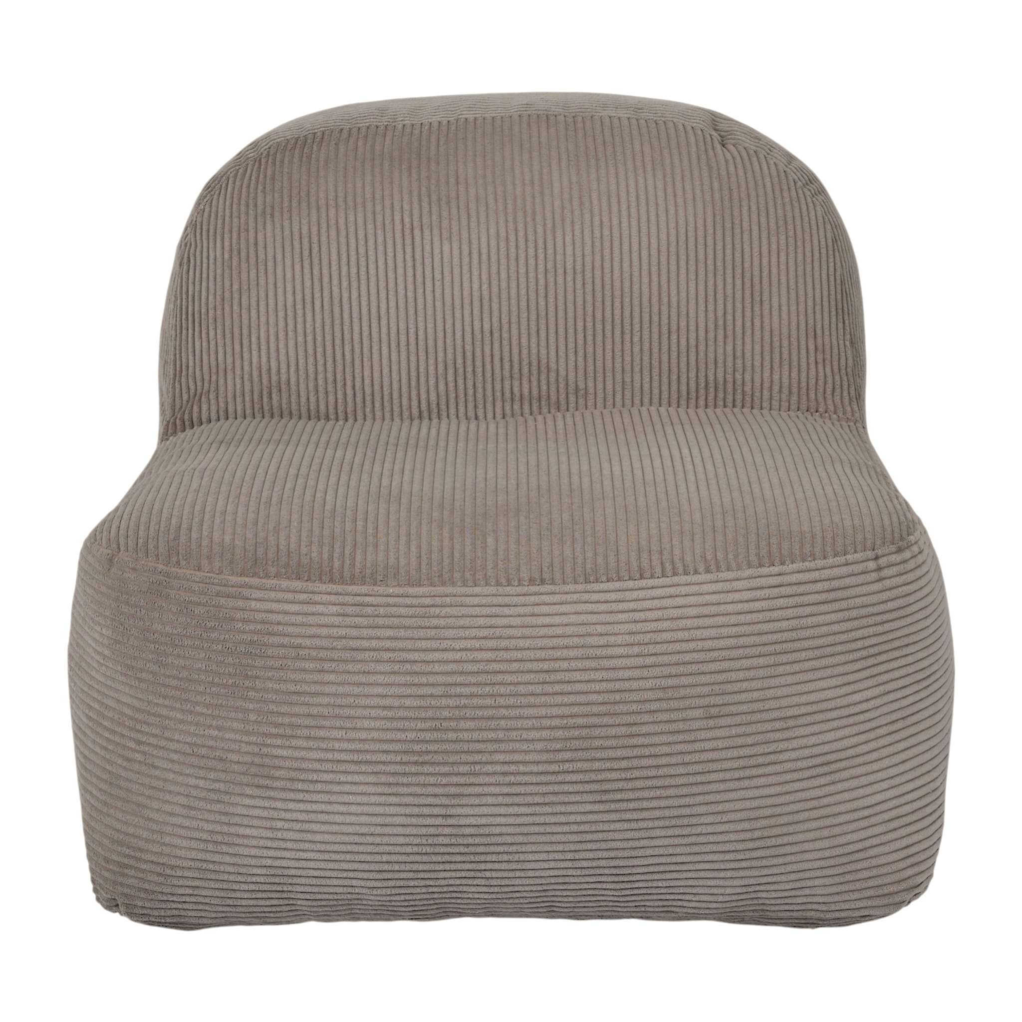Fauteuil - HOME DECO FACTORY - Scott - Compact - Côtelé - Taupe