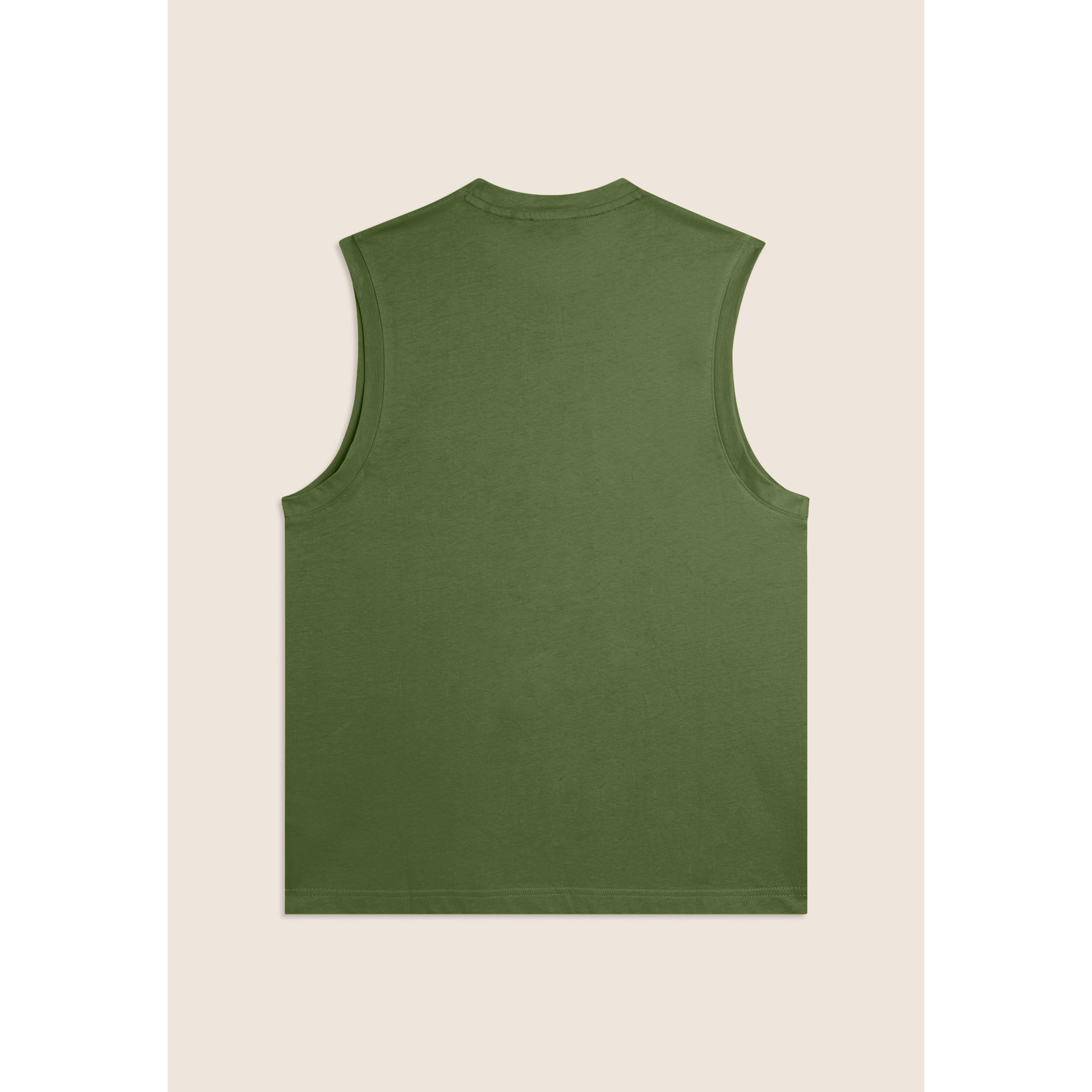 T-shirt senza maniche in jersey di cotone