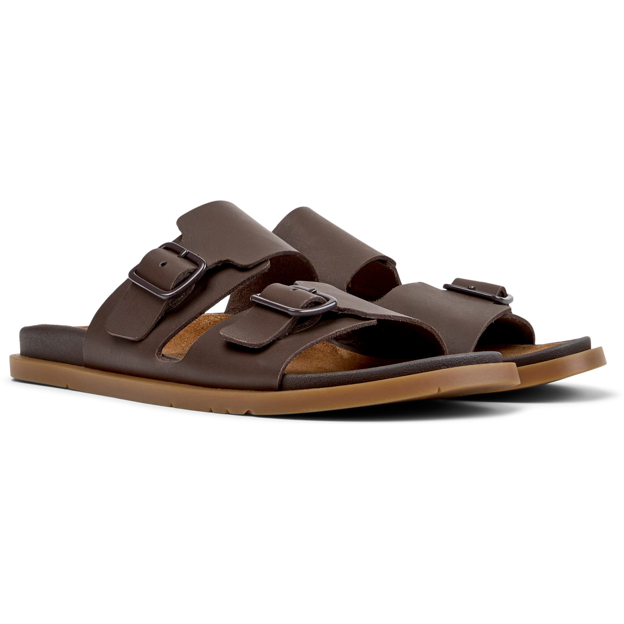 Sandali - CAMPER Lluc Sandal - Marrone - Pelle liscia