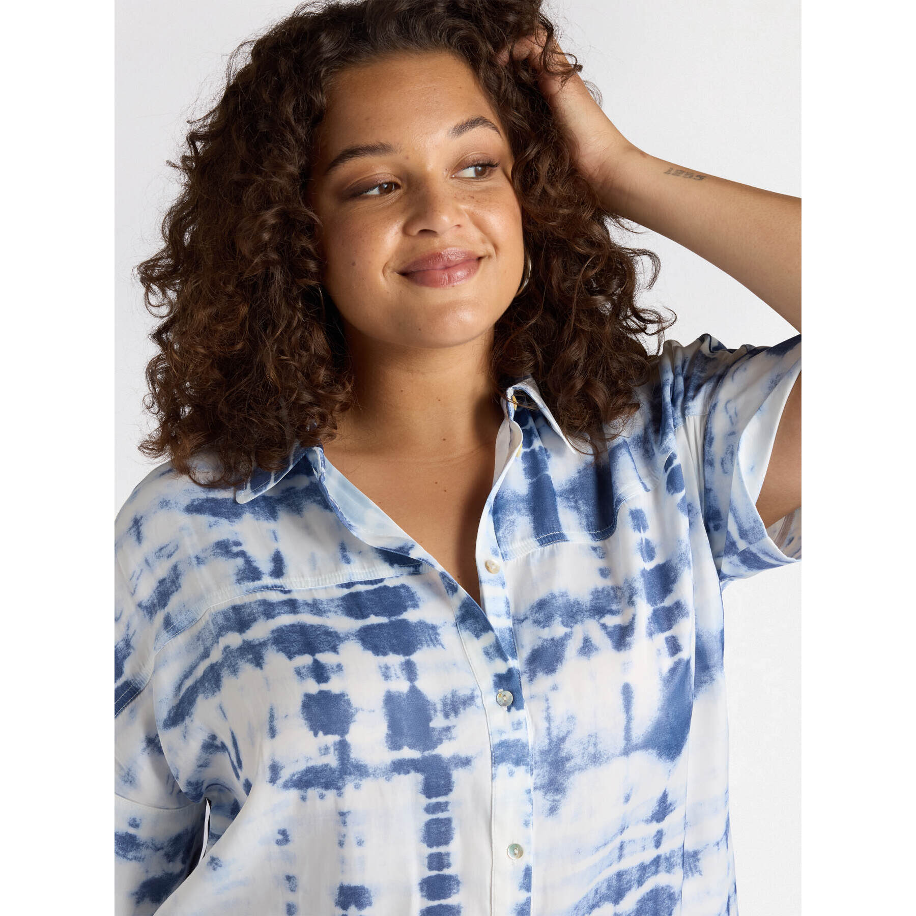 Fiorella Rubino - Camicia tie and dye - Blu