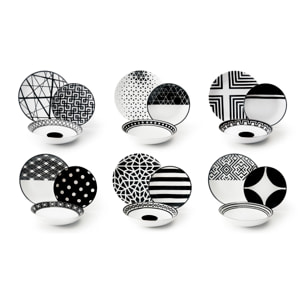 Service de vaisselle 18 pièces Excelsa – Emily, Porcelaine Multicolore