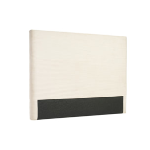 Tête de lit en tissu velours côtelé beige L160 cm YOLANDA