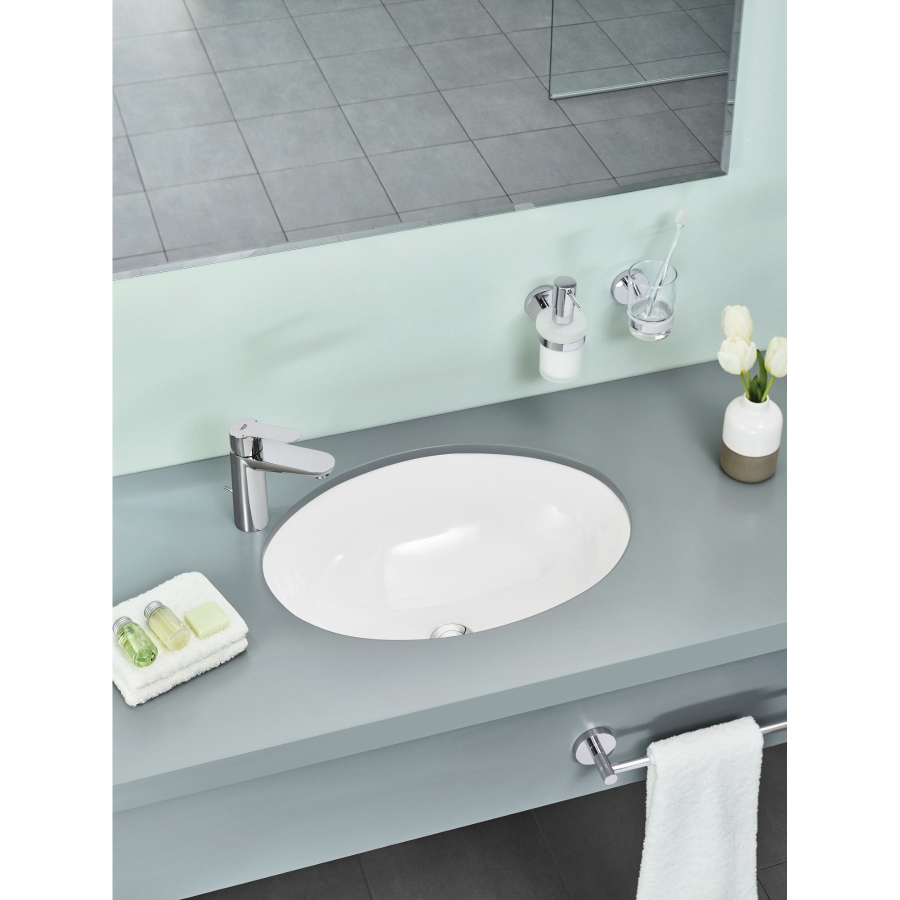 Mitigeur monocommande Lavabo BauEdge, Taille M, chromé