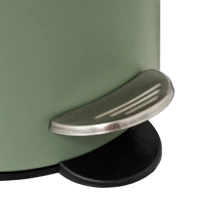 Poubelle soft close 3L "Trio" vert kaki