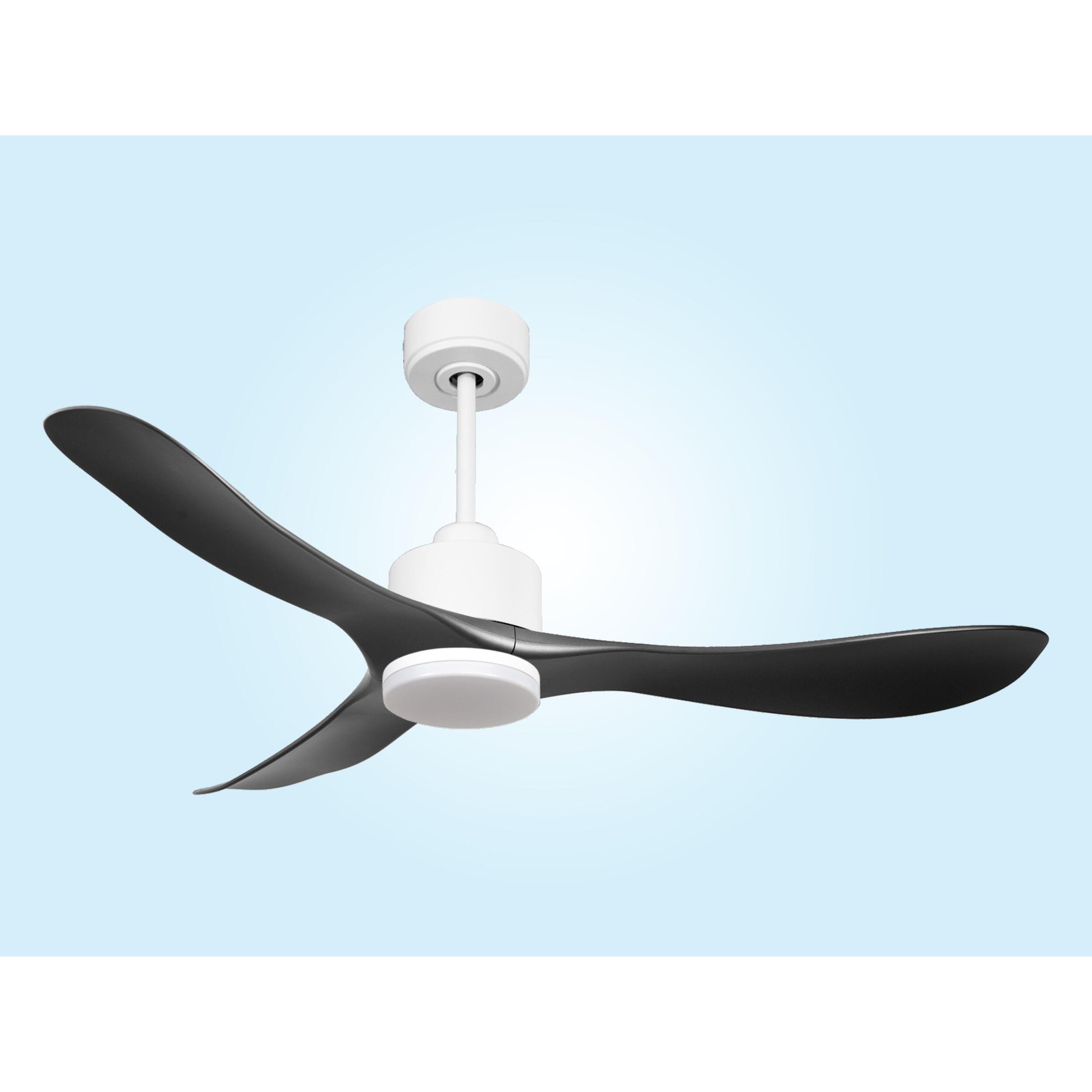 Ventilador de techo Reversible Termostato Dimable Wifi Motor DC Techos Inclinados Mando a Distancia Luz tres tonos Hypersilence Memoria TiomanD132C03LED64937 PURLINE