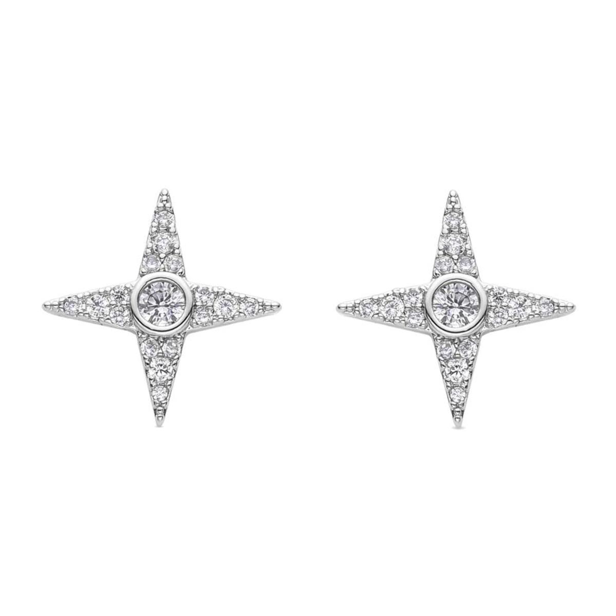 Pendientes Lux by Lux acabados en rodio