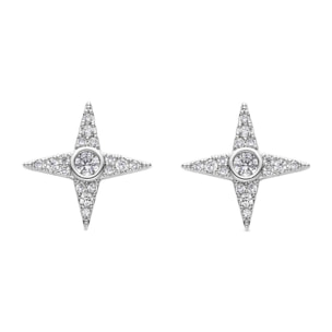 Pendientes Lux by Lux acabados en rodio