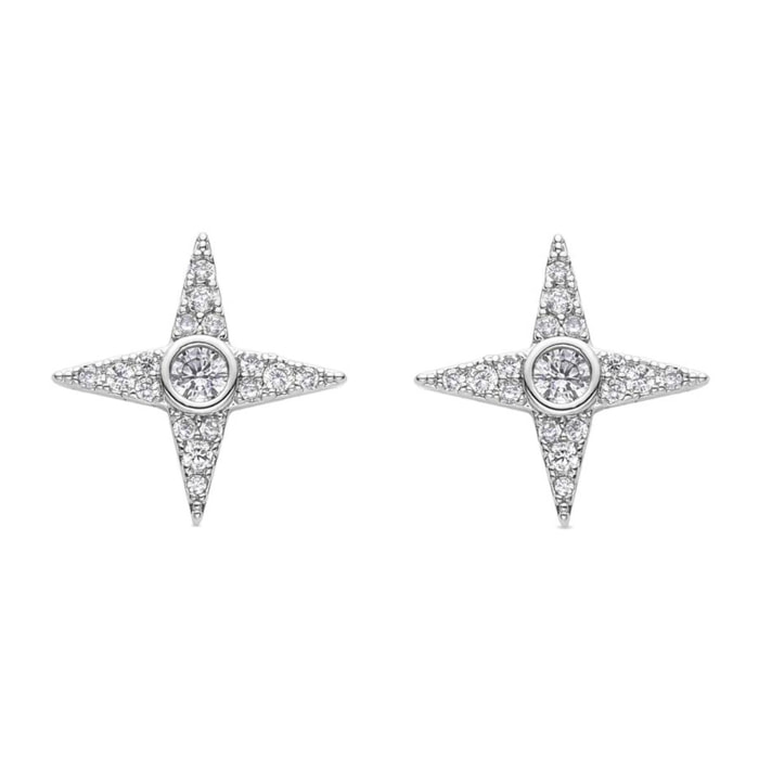 Pendientes Lux by Lux acabados en rodio