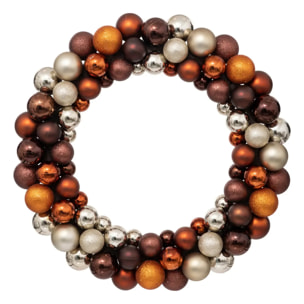 Couronne de Noël "Colorama de Noël" boules de Noël en plastique D55cm