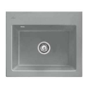 Evier Subway 60 S 60 x 51cm sans egouttoir Stone CeramicPlus avec vidage automatique