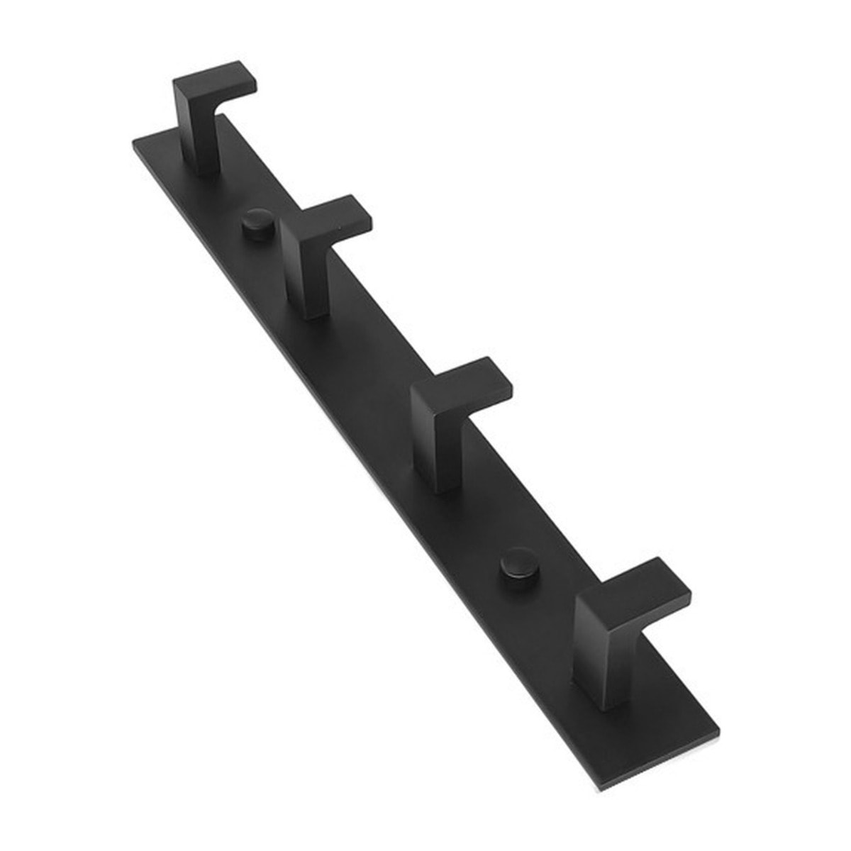 Appendiabiti da parete minimal a 4 ganci nero