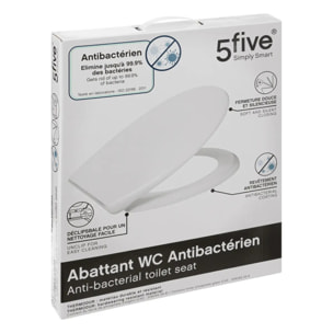 Abattant WC antibactérien blanc