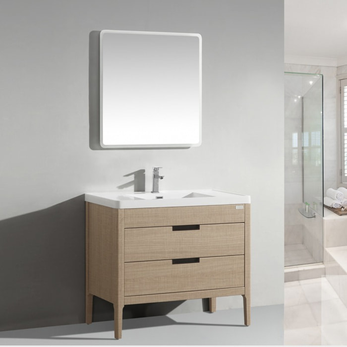 Miroir salle de bain LED 80 x 80 cm