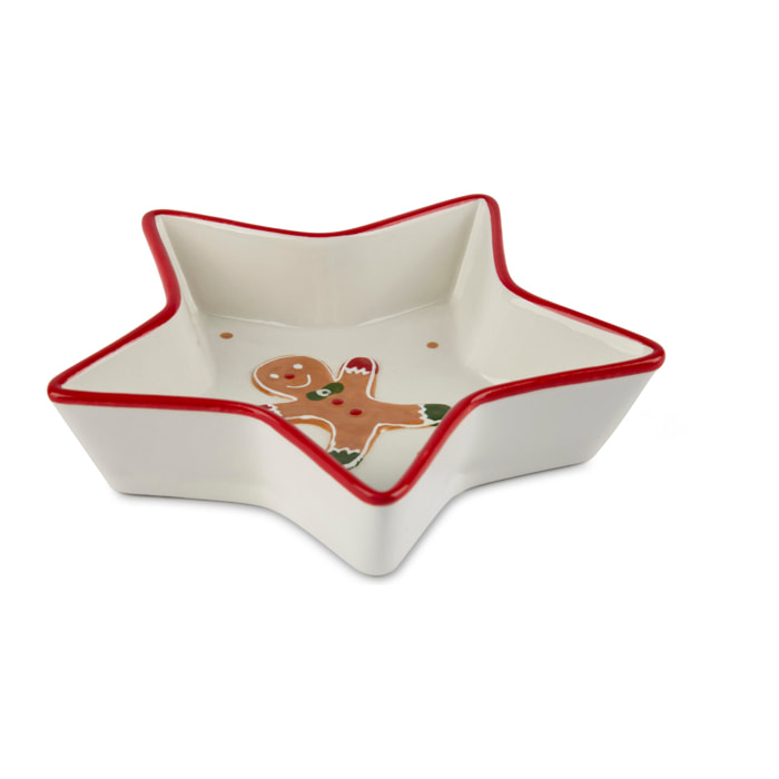 Assiette étoile Excelsa – Wonderful Ginger, céramique blanche