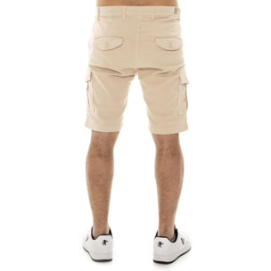 Pantaloncini cargo in twill da uomo con passanti Leone Easy