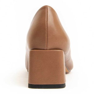 Zapato De Tacón - Beige - Altura: 4 Cm