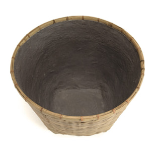 HECTOR - Pot de fleur rond 60x60cm en bambou naturel