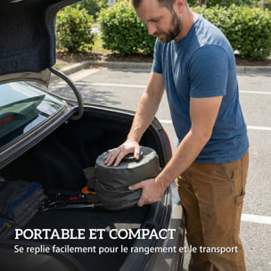 Lot de 4 sacs de lestage pliable tonnelle barnum PVC haute densité noir