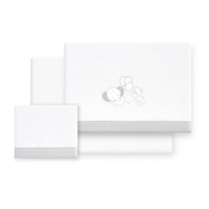 Triptico Minicuna Coralina Oso Elefante Globos Bco/Gris