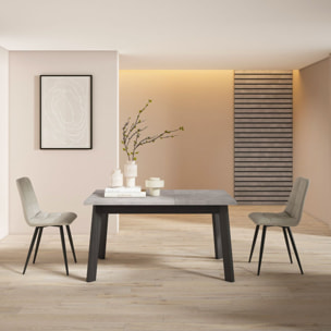 Mesa de comedor Naira 140 Cemento Negro