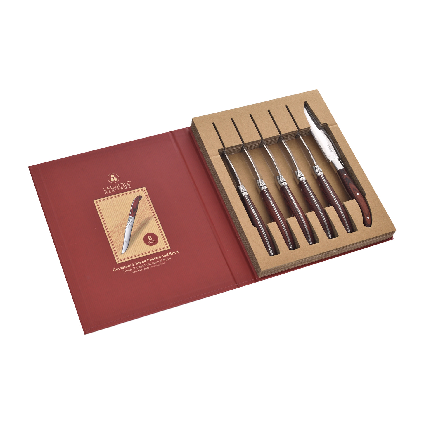 Coffret de 6 couteaux à steak LAGUIOLE HERITAGE